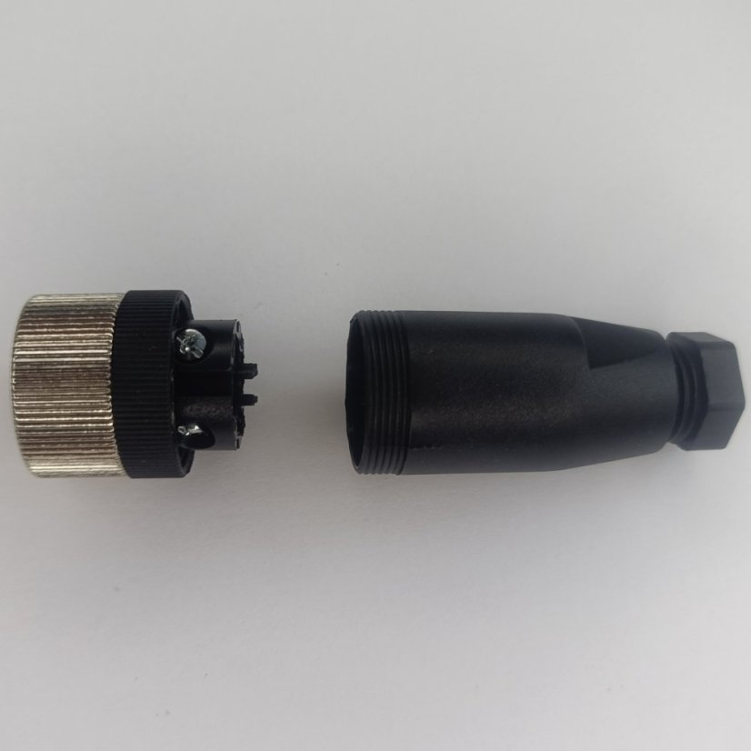 Priemyselný konektor M12, 4-pin, priamy - typ konektora: A - kódovanie - samec