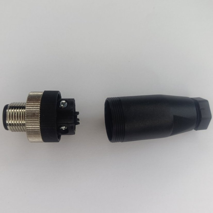 Priemyselný konektor M12, 4-pin, priamy - typ konektora: A - kódovanie - samec